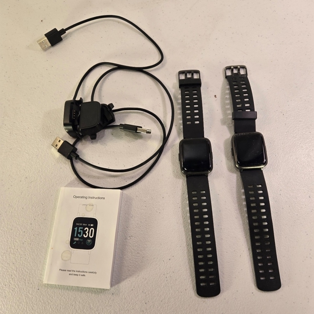 Yamay Smart Watch 2 With 2 Chargers And Instructions Tested And Works